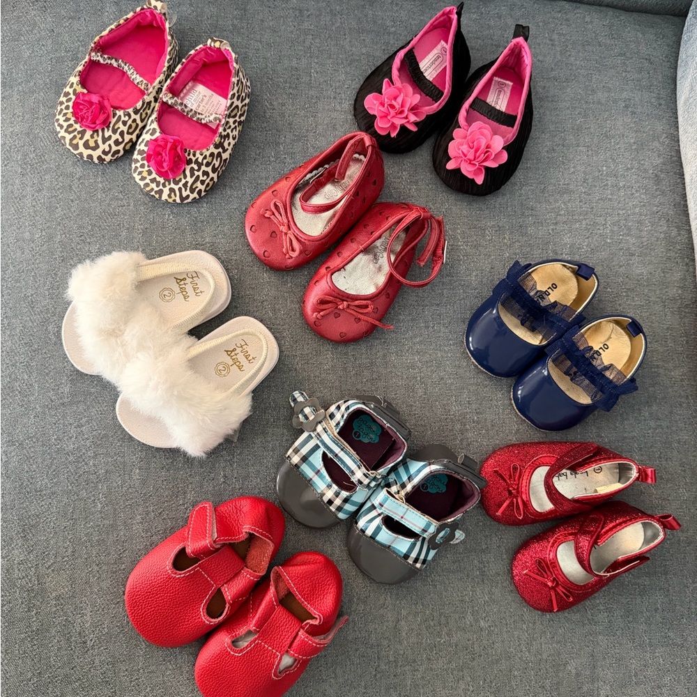 Lot of NWOT and EUC baby shoes